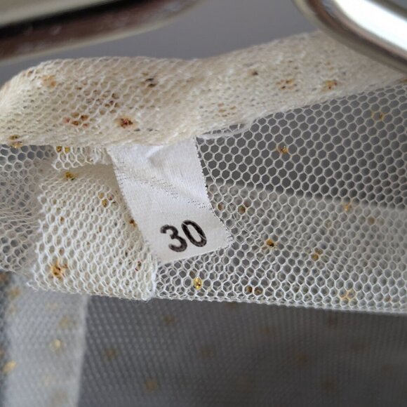 Unbranded 3D applique floral sheer mesh polka dot cape - Picture 7 of 8